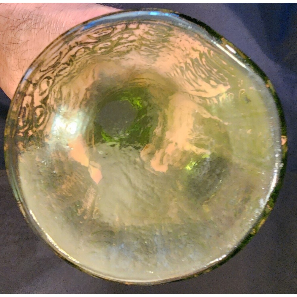 Kanawha Art Glass Colonial Lady Woman Lime Green Presse Glass Toby Syrup… - Picture 6 of 7